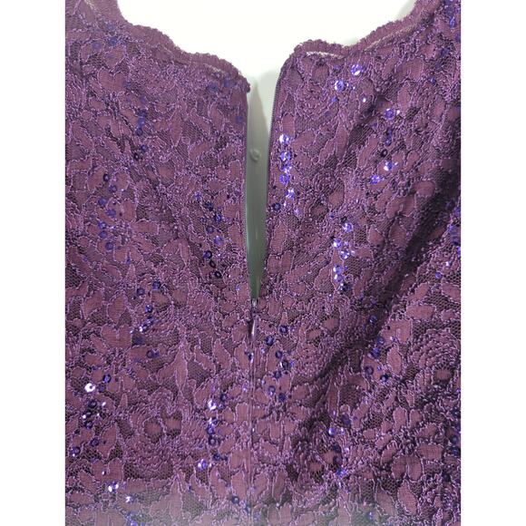 Alex Evenings Deep Plum One Piece Gown Womens 16W NWT Formal Wedding Holidays - Picture 10 of 13